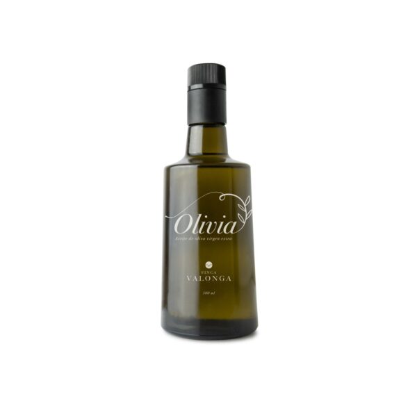 Aceite de oliva virgen extra Olivia en bote de cristal de 500ml.