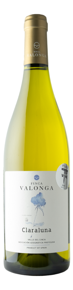 Vino blanco seco Claraluna de la finca Valonga, vino joven, aromático y frutal.