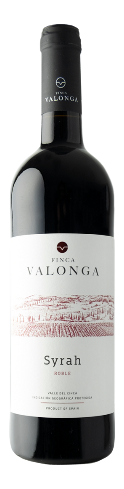 Syrah oak red wine from Finca Valonga, with aroma of black fruits.