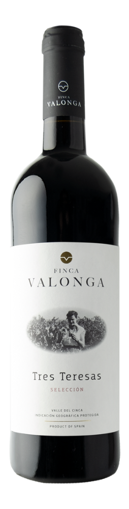 Vino tinto crianza Tres Teresas de la finca Valonga, homenaje a tres mujeres.